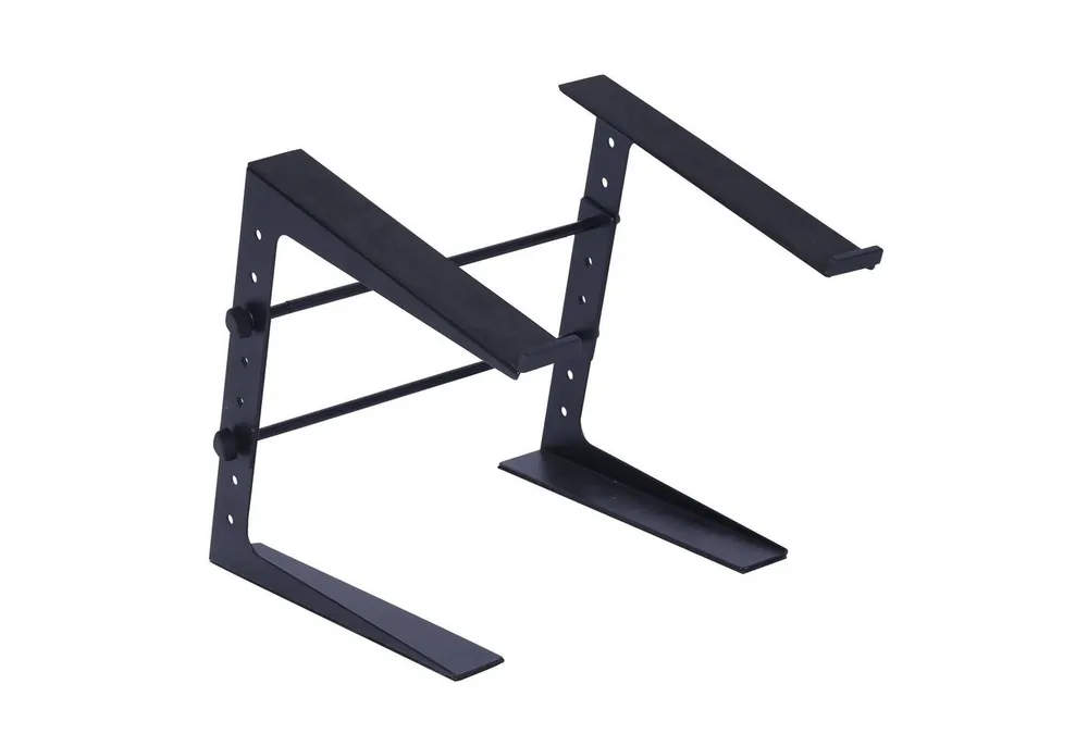 FAME Laptop-Ständer, (Audio Laptop Stand LS-1 Eco Leichter Portabler Laptopständer Individuell Anpassbare Seitliche Erweiterungen Ideal für Musiker DJs Techniker Maximale Belastbarkeit 35 kg Schwarz, DJ-Möbel, Laptop Stands, Laptopständer, Portabler Laptopständer, Individuell anpassbarer)