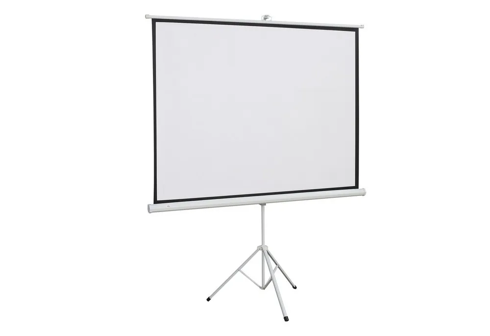 FANNOU Beamer Leinwand mit Stativ, 4:3 Projektionsfläche Stativleinwand (84 Zoll faltbar höhenverstellbar Präsentationswand für Zuhause, Schule)