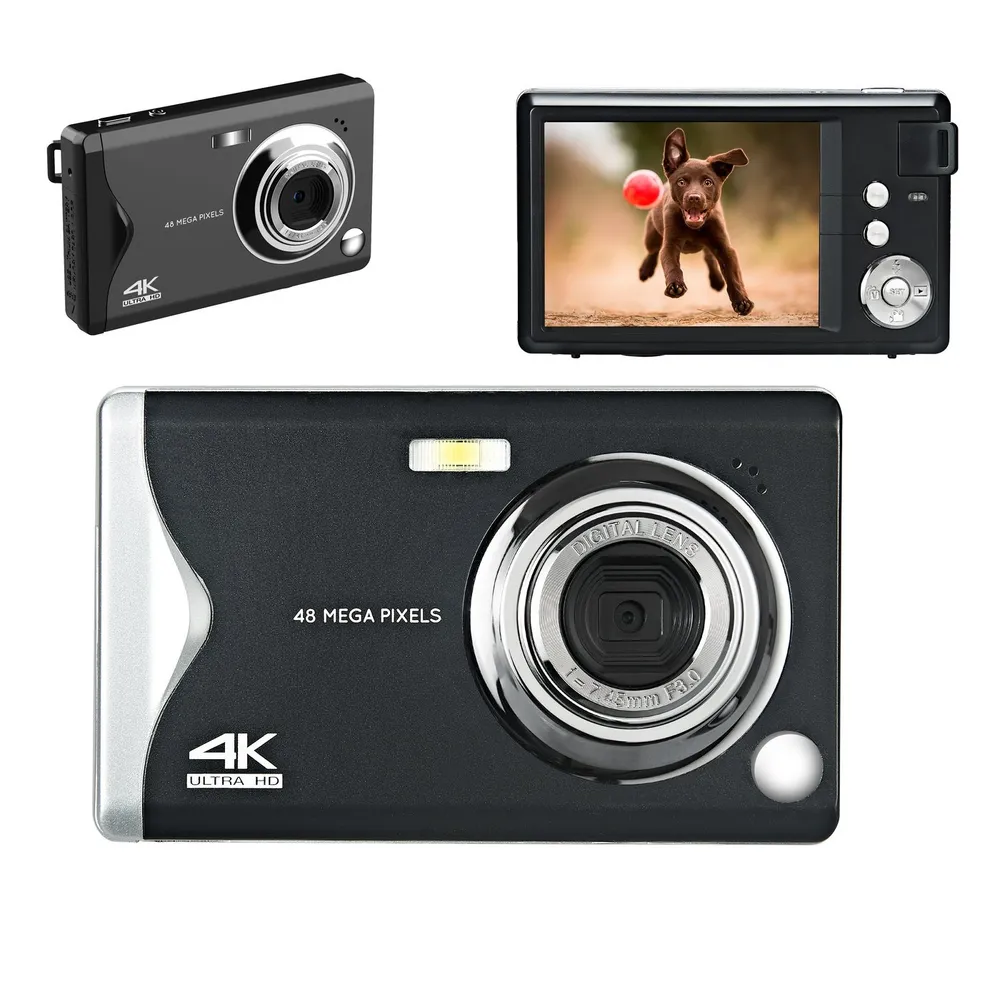 FANNOU Digitalkamera 48MP 1080P FHD Fotokamera Kompaktkamera (inkl. mit Autofokus 16X Digitalzoom Fotoapparat Tragbare, Kompaktkamera mit 32GB SD-Karte für Kinder Teenager Anfänger Geschenk)