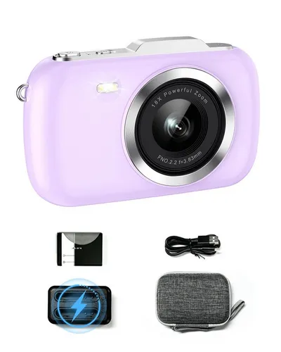 FANNOU Kompaktkamera (64 MP, 4K Autofokus Fotoapparat Digitalkamera 18X Digitalzoom Vlogging Kamera)