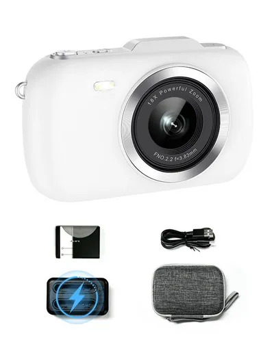 FANNOU Kompaktkamera (64 MP, 4K Autofokus Fotoapparat Digitalkamera 18X Digitalzoom Vlogging Kamera)