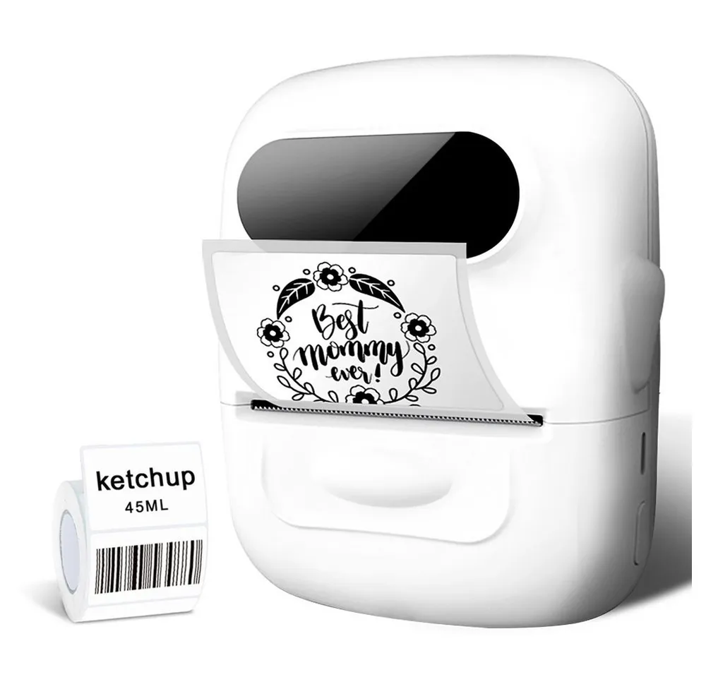 FANNOU P50 Etikettendrucker Bluetooth, Thermoetikettendrucker Etikettendrucker, (Beschriftungsgerät Selbstklebend für Einzelhandel, Büro, Supermarkt)