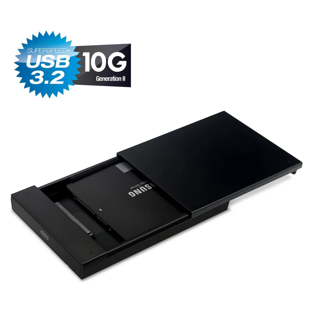 Fantec PL-25U31 6,35cm 2,5Zoll SATA SSD Festplattengehäuse USB-C USB 3.1 10G-Technology