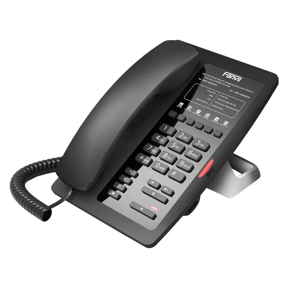 IP-Telefon Fanvil H3 Schwarz 16MB 8MB PoE 2xRJ-45 VxWorks Hotel Professionell