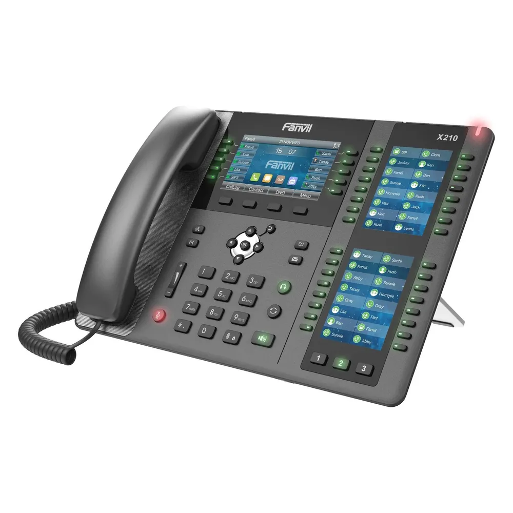 IP-Telefon Fanvil X210 V2 Schwarz 20 Leitungen LCD 4.3 Zoll Bluetooth