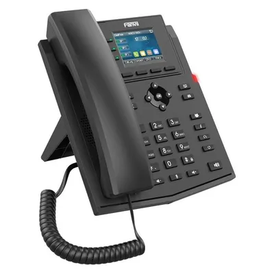 IP-Telefon Fanvil X303P Schwarz 4 Leiten LCD-Display 2.4 Zoll