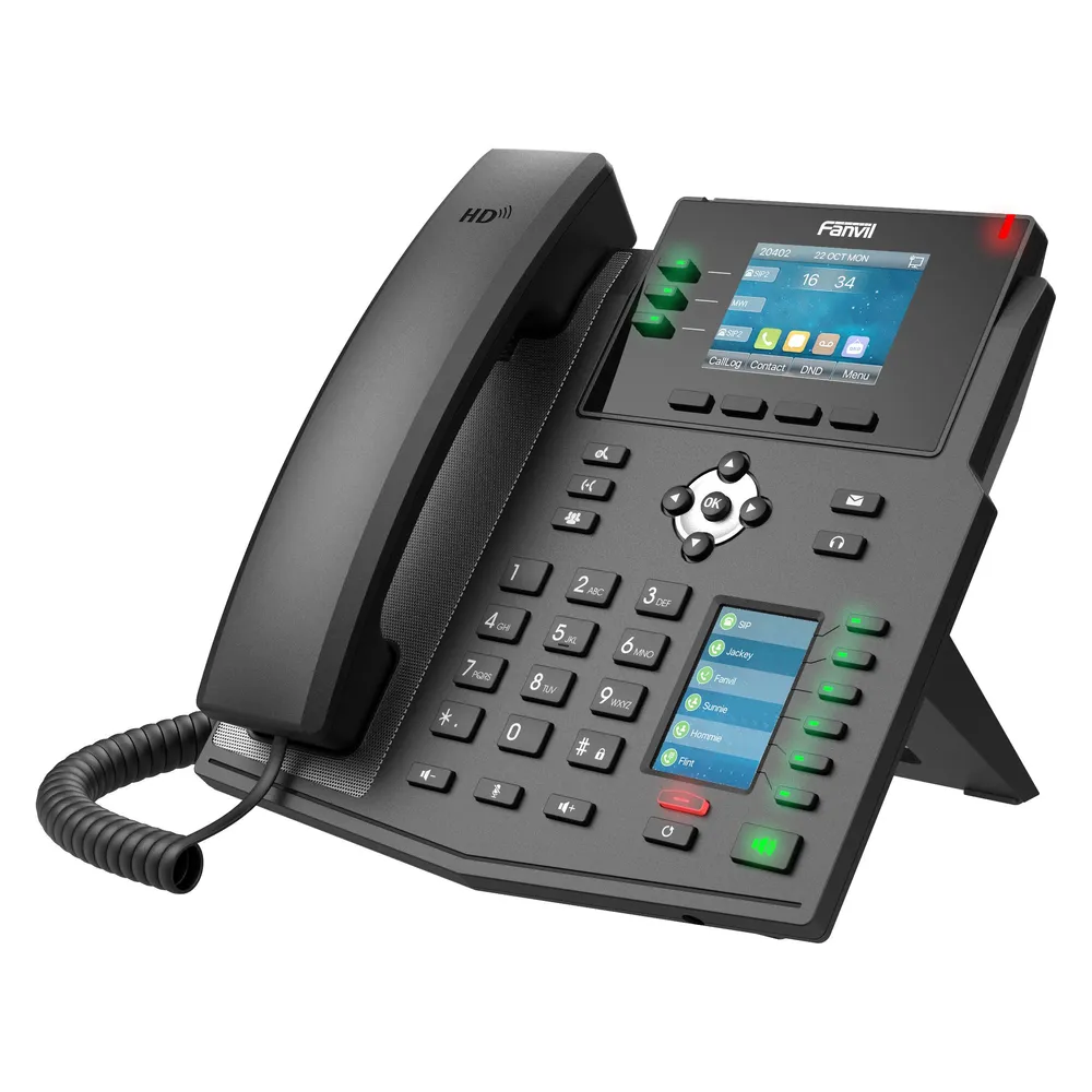 IP-Telefon Fanvil X4U Schwarz 12 Leitungen LCD 2