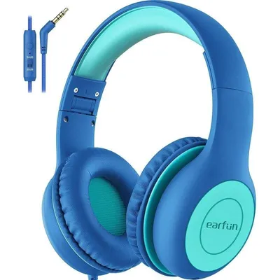 Kinderkopfhörer Fargo mit Mikrofon, Kabel 3,5 mm Klinke, Lautstärke begrenzt 85/94 dB