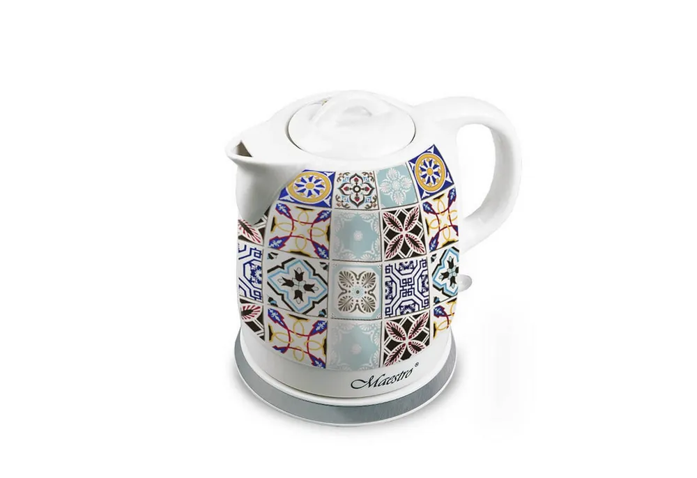 Feel Maestro Wasserkocher MR-066 Porto Keramik-Wasserkocher, 1.5 l, 1200 W, Kabellos, 1200W, Fassungsvermögen 1,5l