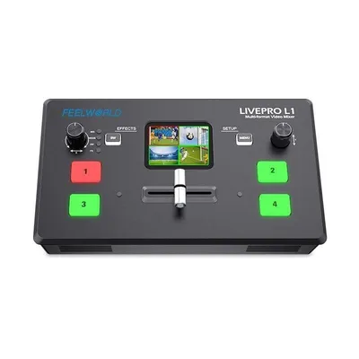 Videomischer Feelworld LIVEPRO L1 V1 4 HDMI Eingänge USB 3.0 Display 2"