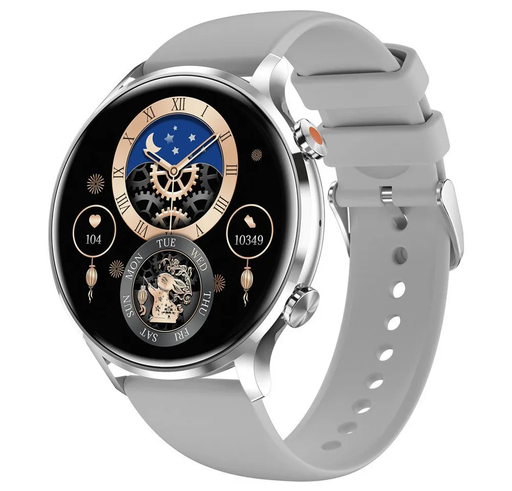 feinlux Smartwatch Damen Smartwatch (3.53 cm) Packung, Herren Fitness Tracker uhr mit Anruffunktion Smartwatch (1,39 Zoll), Armbanduhr für iOS Android
