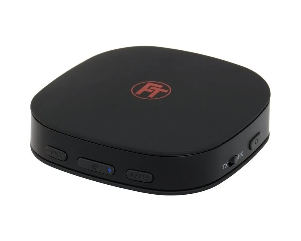 FeinTech ABT00101 Audio Sender & Empfänger Bluetooth Hi-Fi-Adapter zu 3,5-mm-Klinke, Toslink, integrierter Akku, aptX Low Latency