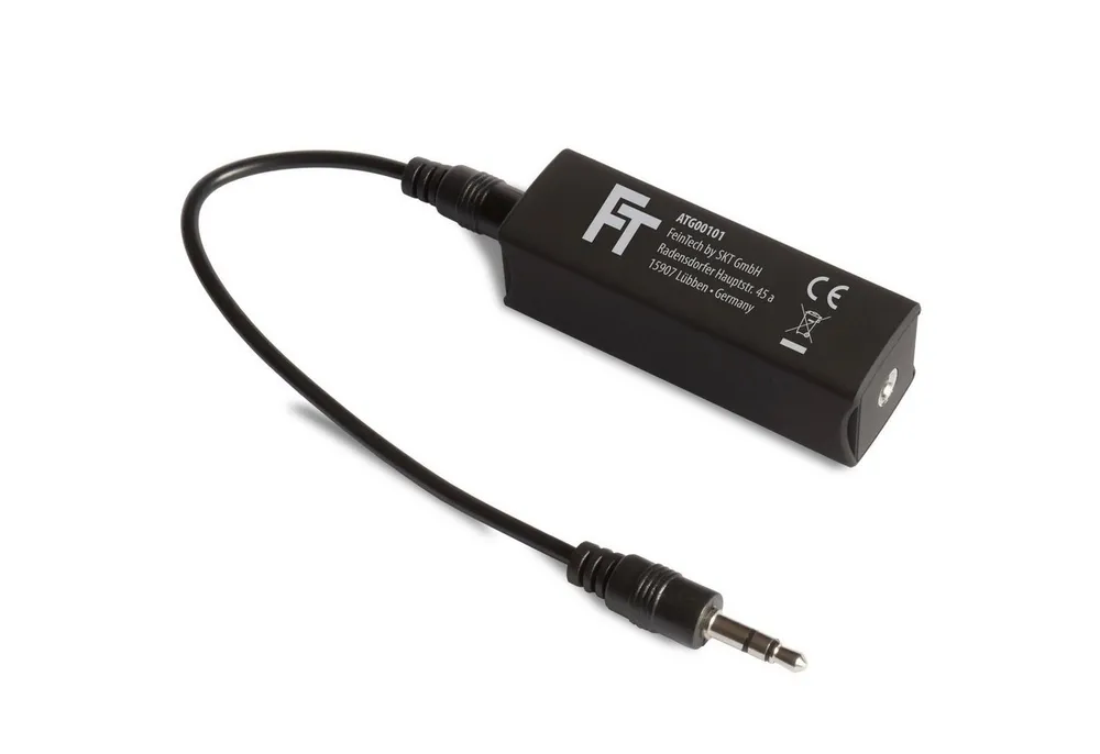 FeinTech ATG00101 Audio Masse-Trennglied Mantelstrom-Filter Audio-Adapter 3,5-mm-Klinke zu 3,5-mm-Klinke