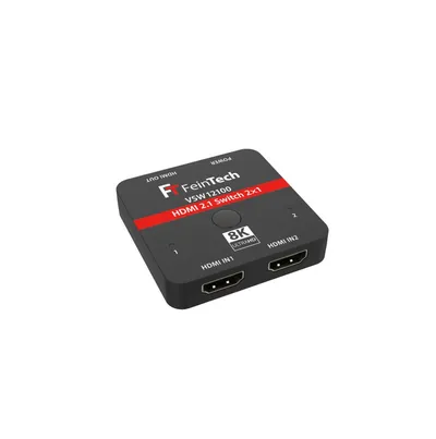 FeinTech Audio / Video Matrix-Switch VSW12100 HDMI 2.1 Switch 2 In 1 Out, 4k 120Hz. 8K 60Hz, VRR, Automatische Umschaltung, HDMI-CEC