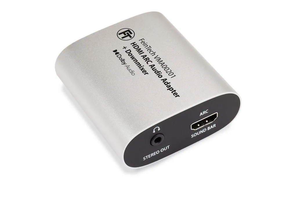 FeinTech VMA00201 HDMI ARC TV Audio-Adapter zu HDMI, 3,5-mm-Klinke, Ton für Kopfhörer und Soundbar zugleich