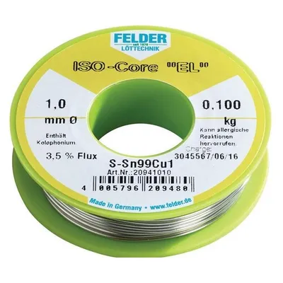 Felder Lötdraht ISO-Core EL 1 mm 250 g S-Sn99Cu1