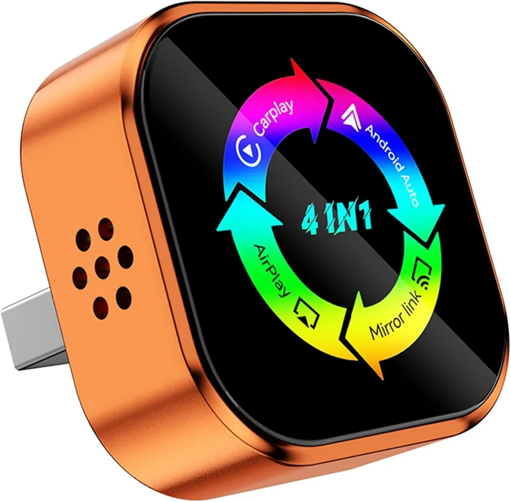 FELIXLEO 4in1 Wireless CarPlay Adapter Android Auto AirPlay Orange. Wireless Lautsprecher
