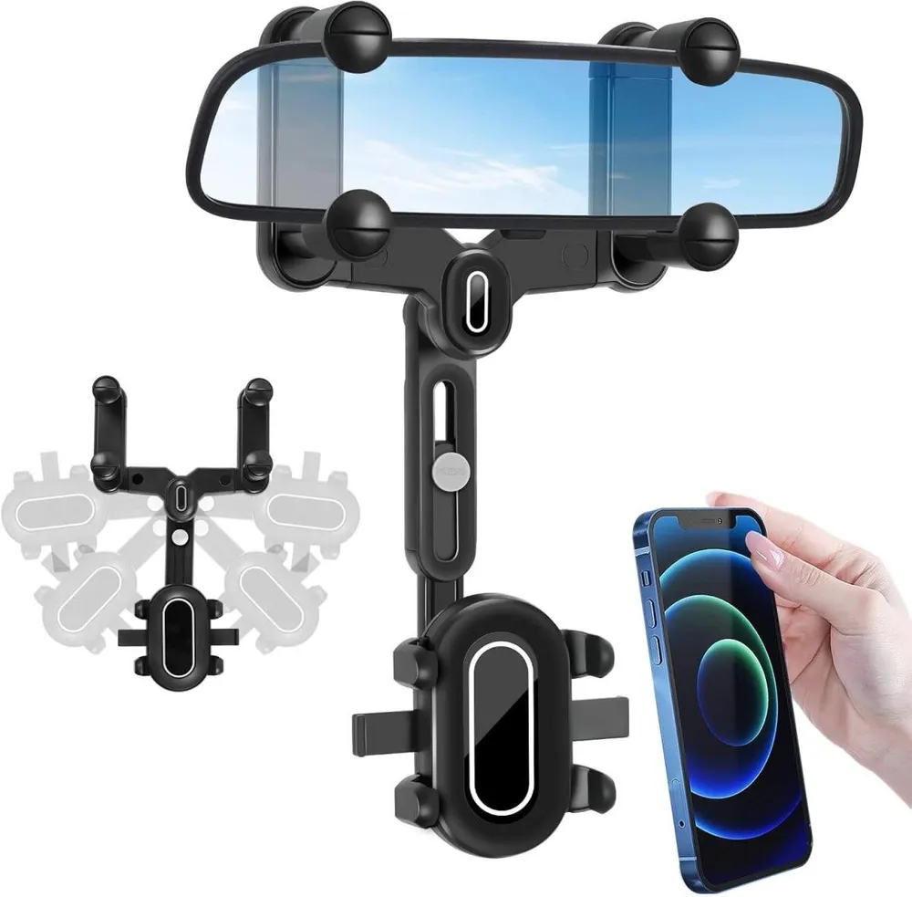 FELIXLEO Halterung Handyhalterung Auto Rückspiegel 360° Drehbar Universal Smartphone, (1-tlg)