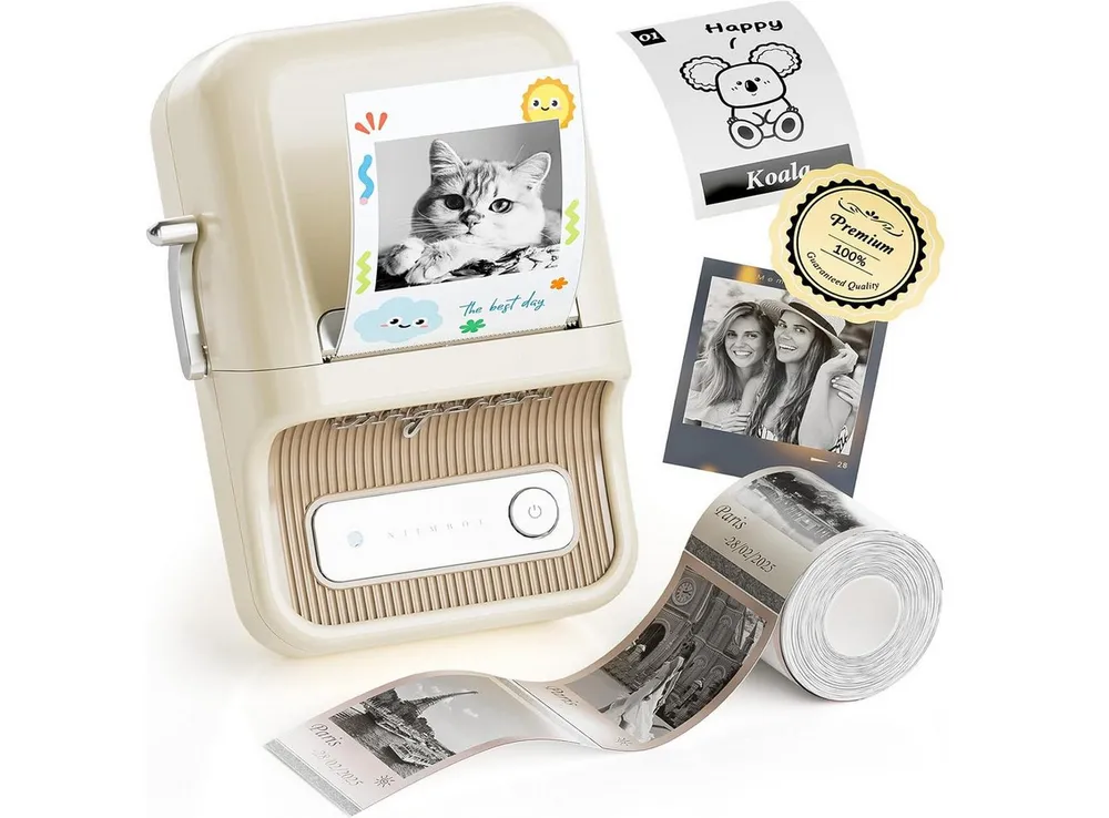 FELIXLEO NIIMBOT B21 S Bluetooth Etikettendrucker 300 DPI Weiß Etikettendrucker