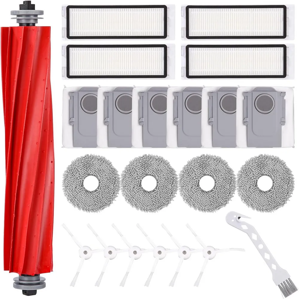 FELIXLEO Saugroboter Zubehör-Set Kompatibel mit Roborock P10 Q Revo Ersatzteile Walzenbürsten Set, (22-tlg)
