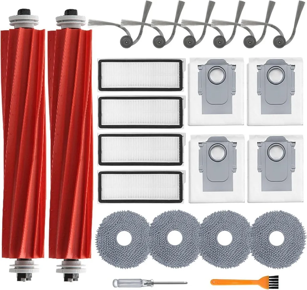 FELIXLEO Staubsaugerdüsen-Set Enthält 2 Hauptbürsten 4 HEPA Filter 4 Wischpads und 4 Staubbeutel, (1-tlg)