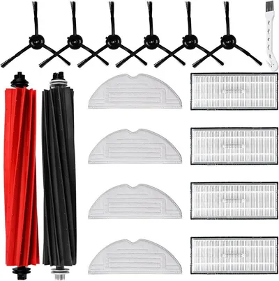 FELIXLEO Staubsaugerdüsen-Set Zubehör für Roborock S8 / S8+ Saugroboter mit 2 Hauptbürste, (17-tlg)