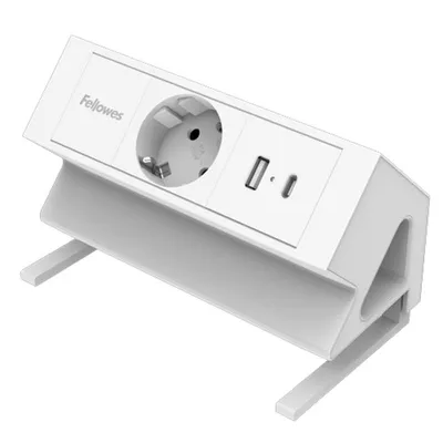 Steckdosenleiste Fellowes 100137173 1 Steckplatz USB-A USB-C Kabel 2 m Weiß