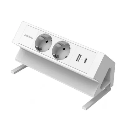 Steckdosenleiste Fellowes 100137183 2 Steckplätze USB-A USB-C Kabel 2 m weiß