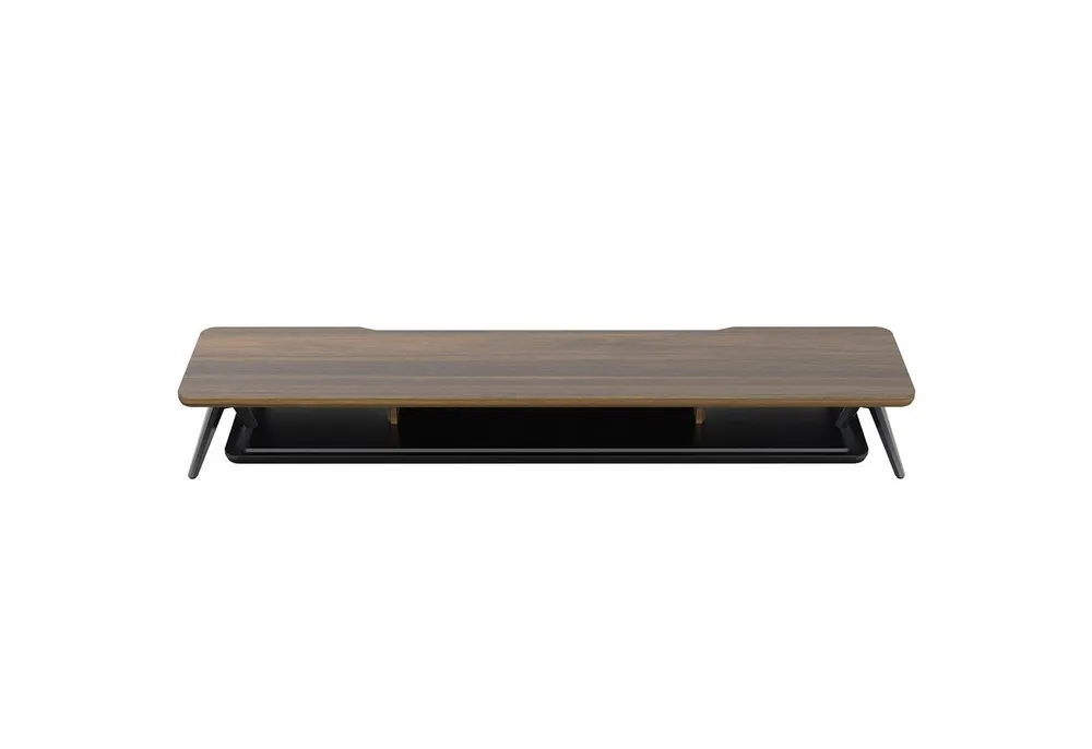 Fenge Monitorständer 108 cm breite Bildschirmerhöhung, für 2 Monitore, (Monitorerhöhung, M-förmigen Beine aus Aluminium, wasser- & kratzfeste Oberfläche)
