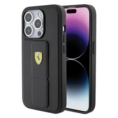 Ferrari FEHCP15LGSPSIK iPhone 15 Pro 6.1" czarny/black hardcase Grip Stand