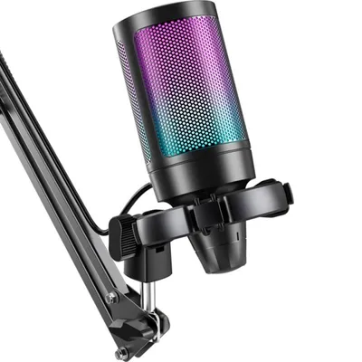 Mikrofon Fifine AmpliGame A6T USB-C kardioid mit RGB-Boomarm