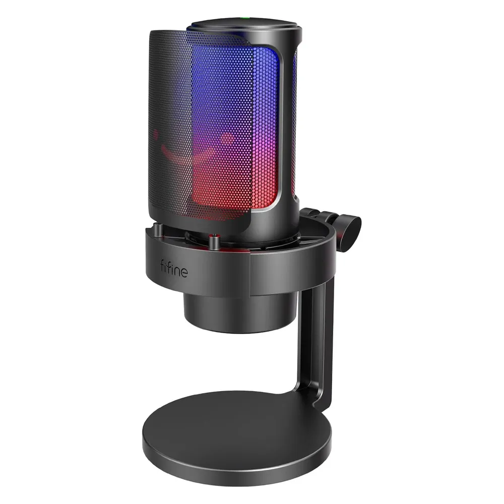 Mikrofon Fifine A8 USB cardioid mit Ständer und Popfilter RGB