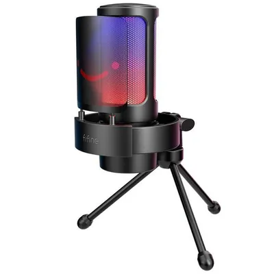 Mikrofon Fifine A8V USB-C Niere RGB mit Popschutz