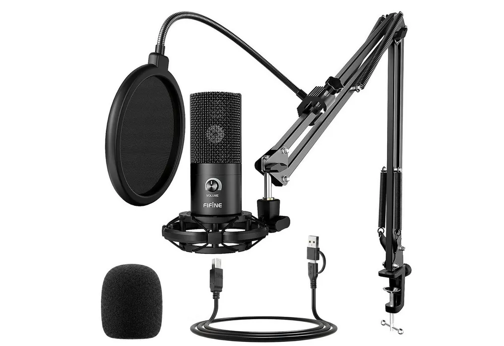 FIFINE Mikrofon USB Kondensator Mikrofon PC Streaming Studio Mikrofon