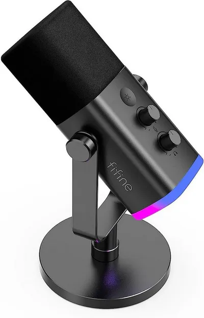 FIFINE Mikrofon XLR Mikrofon Dynamisch für Streaming Podcast Studio, USB Microphone, mit Stummschalttaste, für Gaming PC PS4/5 Mac Mixer Soundkarten