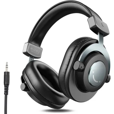Fifine H8 kabelgebundene Kopfhörer mit 3,5 mm und 6,35 mm Anschluss für Studio und Musik schwarz