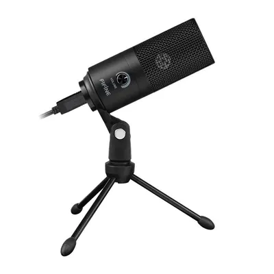 Mikrofon Fifine K669B USB cardioid mit Lautstärkeregler und Stativ