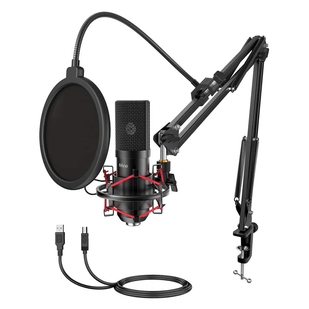 Mikrofon Fifine T732 USB cardioid mit Arm und Popfilter