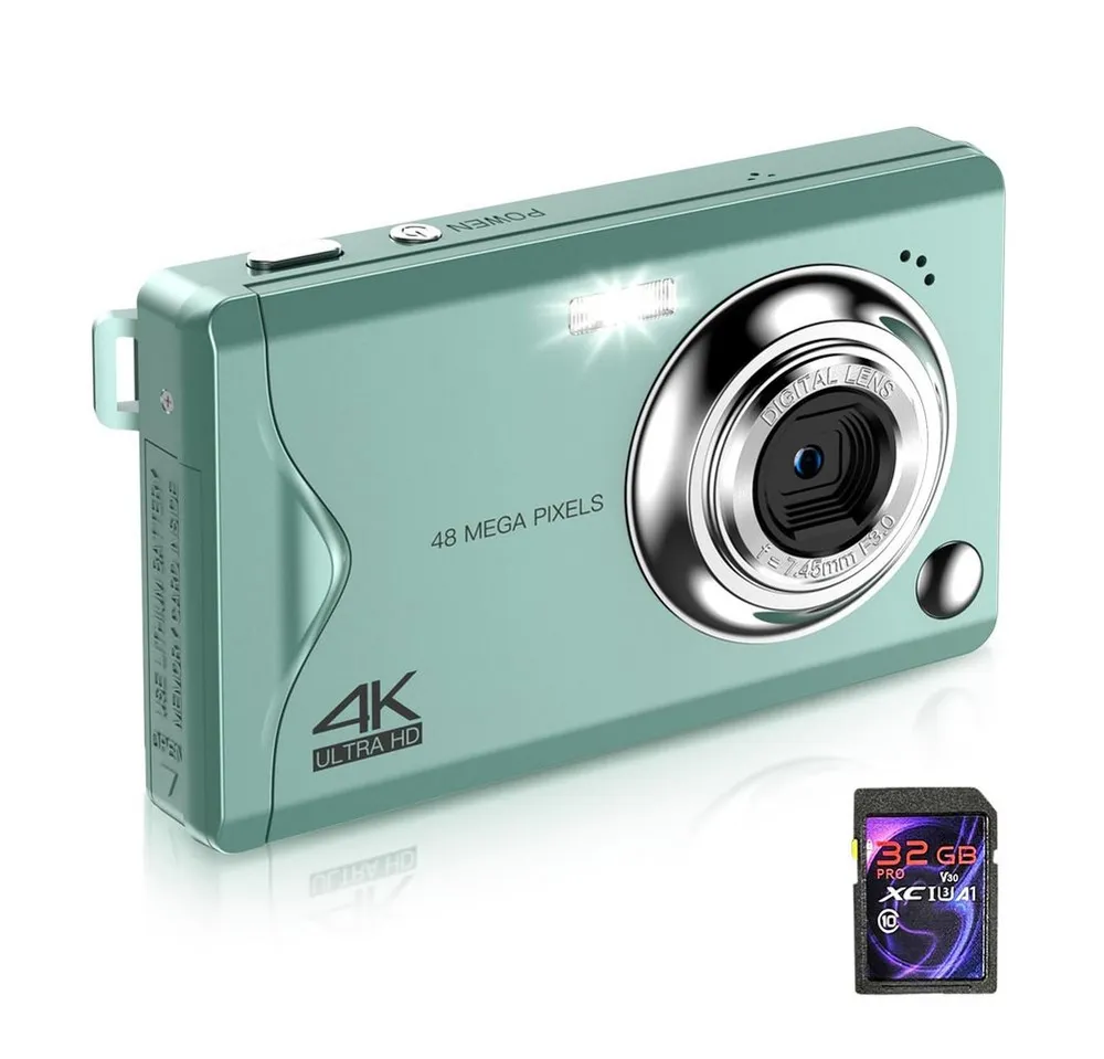 Fine Life Pro Kompaktkamera (48 MP, 16X Digitalzoom kompakte Fotokamera für Teenager Erwachsene Anfänger)