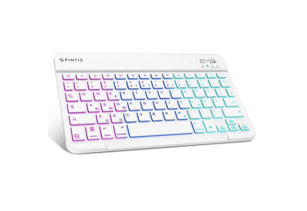 Fintie Beleuchtete Tablet Tastatur (Deutsches Layout QWERTZ) 10'' Bluetooth Tablet-Tastatur (für Samsung Galaxy Tab A9+/S6 Lite/S9 FE, Xiaomi Pad 6, Honor Pad)