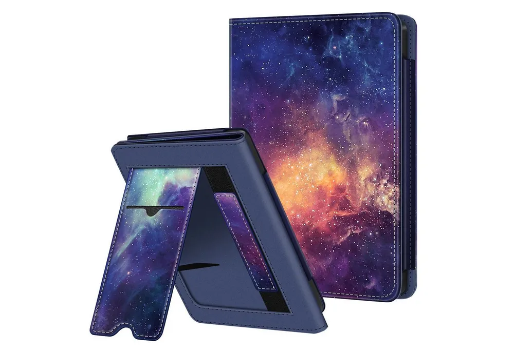 Fintie E-Reader-Hülle für Tolino Shine Color/5 (2024) & Kobo Clara Colour / BW (2024), Kickstand Hülle mit Kartenfach Handschlaufe und Auto Sleep/Wake