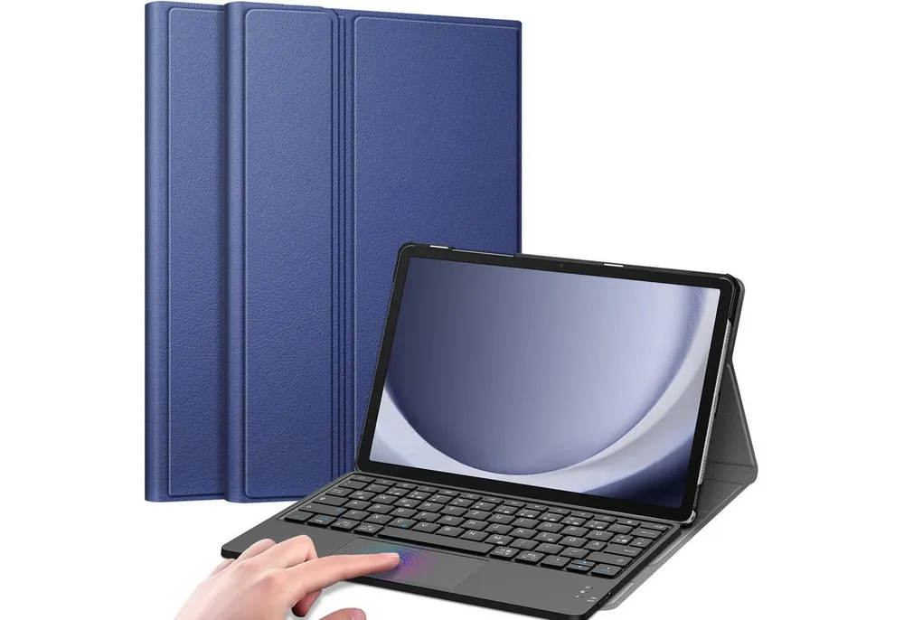 Fintie Hülle für Samsung Galaxy Tab A11+ Plus 11" 2025/Tab A9+ Plus 11'' 2023 Tablet-Tastatur (Deutscher Tastatur mit Touchpad Magnetisch Abnehmbarer Keyboard)