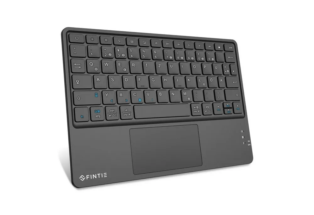 Fintie Kabellose Bluetooth Tastatur mit Touchpad, Deutsch Layout Tastatur Tablet-Tastatur (für iPad, Samsung, Lenovo Tablets, iPhone, Smartphone, Android-Tablets)