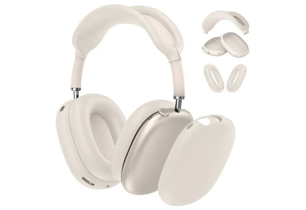 Fintie Kopfhörer-Schutzhülle 3-in-1 Silikonhülle für AirPods Max 2(2026) & AirPods Max 1(2020/2024), Weiche Kratzfeste Hüllen für Ohrpolster, Ohrmuscheln und Kopfbügel