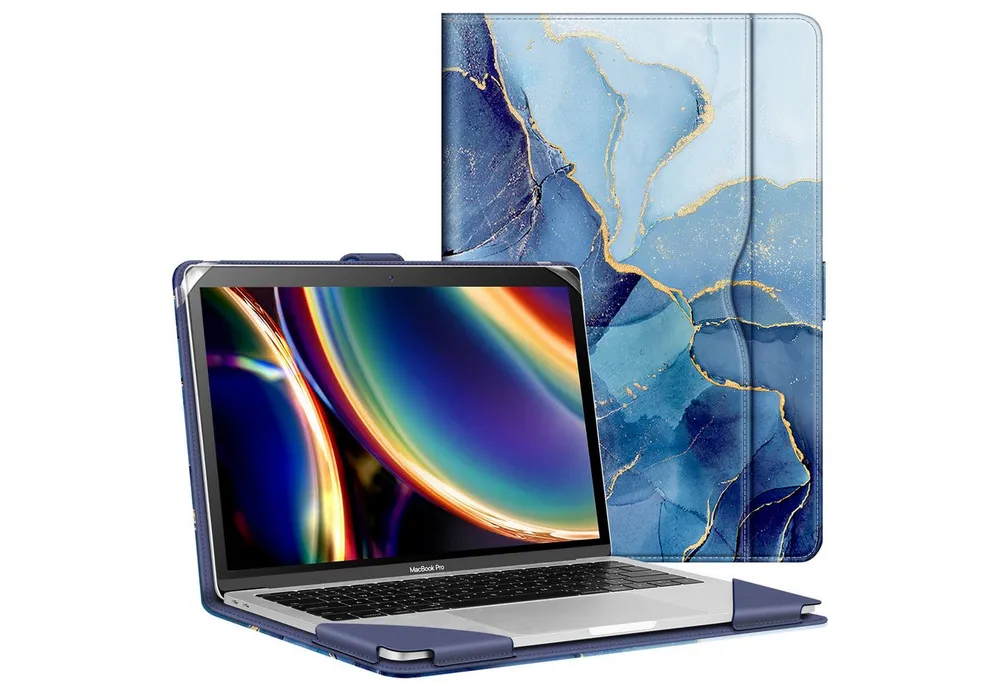 Fintie Laptop-Hülle für MacBook Air 13.6 M5 M4 M3 M2 2026-2022/MacBook Air 13 M1 2020-2018, und Pro 13 M2 M1 2022-2016, Folio Book Hülle mit Dokumentschlitze