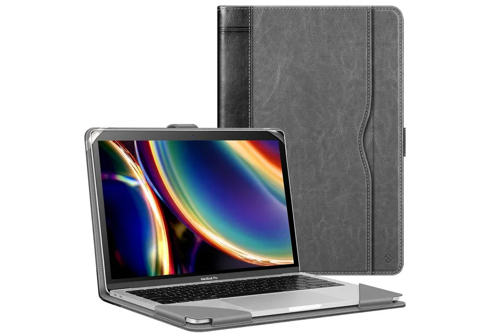 Fintie Laptop-Hülle für MacBook Air 13.6 M5 M4 M3 M2 2026-2022/MacBook Air 13 M1 2020-2018, und Pro 13 M2 M1 2022-2016, Folio Book Hülle mit Dokumentschlitze