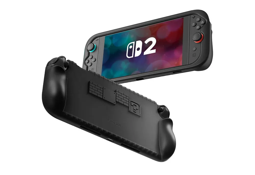 Fintie Nintendo-Schutzhülle für Nintendo Switch 2 (2025) mit Spielkartenfächern – Weiches Silikon, Rutschfest Stoßfest Ergonomische Griffhülle für Switch 2 Konsole 7.9''