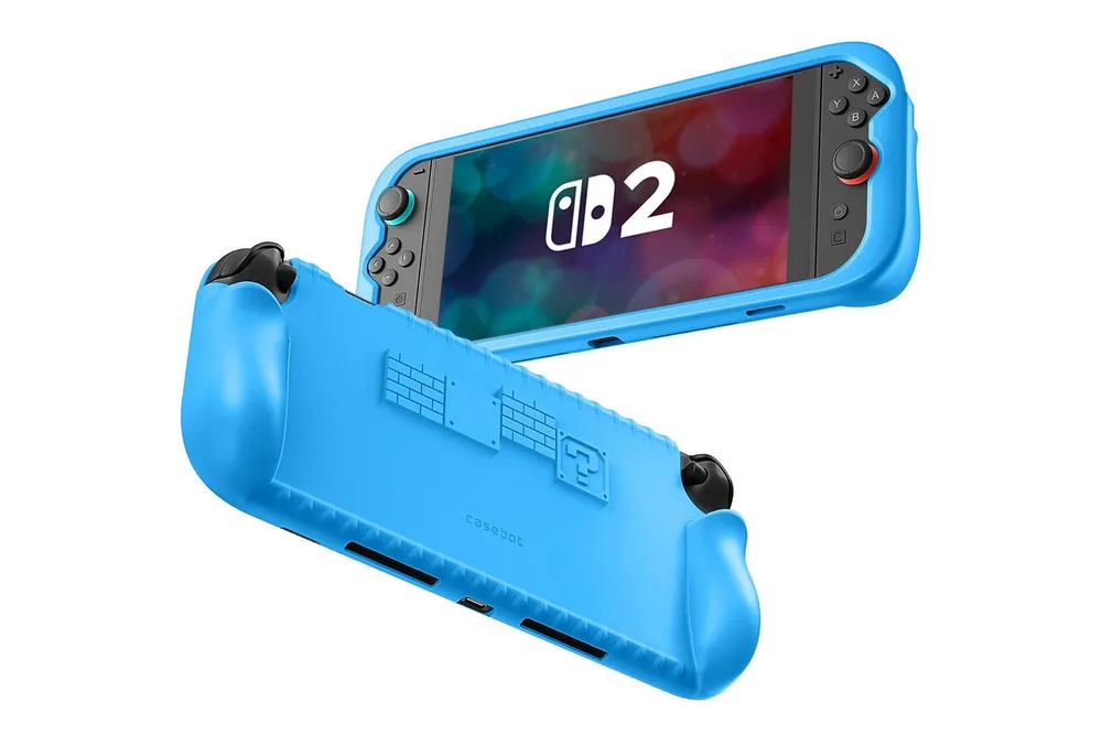 Fintie Nintendo-Schutzhülle für Nintendo Switch 2 (2025) mit Spielkartenfächern – Weiches Silikon Nintendo Switch 2 (2025), [rutschfest] Stoßfest Hülle-Ergonomische Griffhülle für Switch 2 7.9''