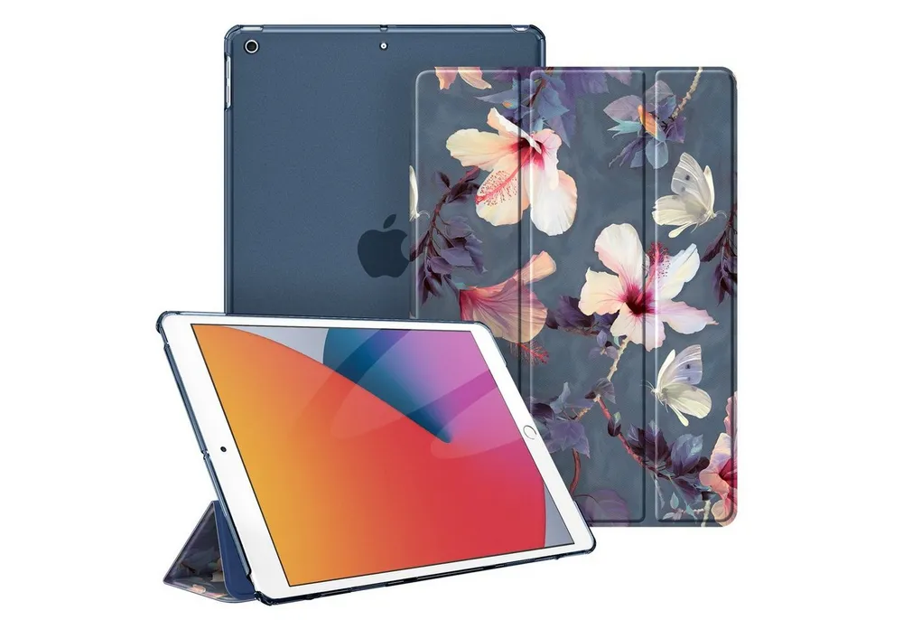 Fintie Tablet-Hülle für iPad 10.2 Zoll (9./8./7. Generation, Modell 2021/2020/2019) 10.2 Zoll, Ultradünn Cover mit transparenter Rückseite Abdeckung Auto Schlaf/Wach