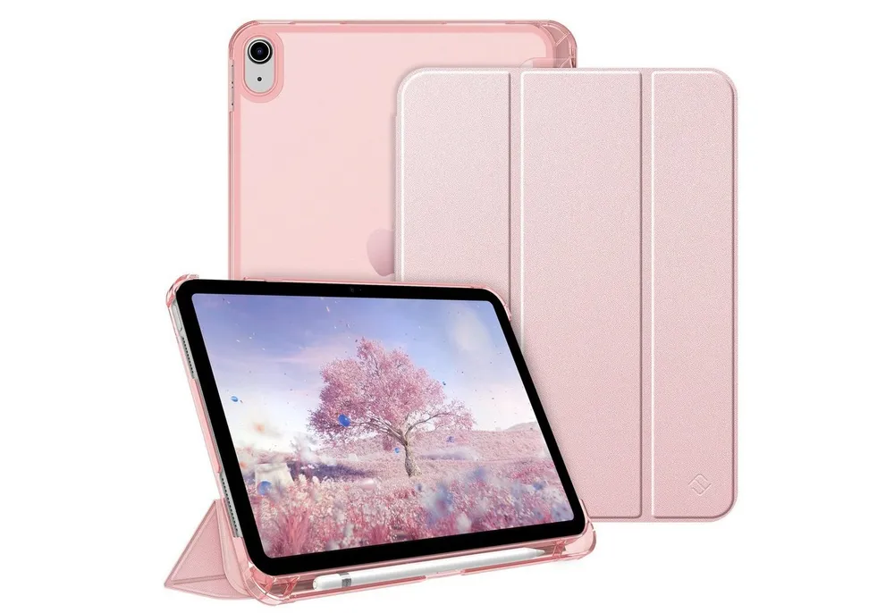Fintie Tablet-Hülle für iPad 11 Generation 11‘’ 2025 (A16), iPad 10 Generation 10.9'' 2022, ultradünn, mit Stifthalter, transparenter Rückseite, Auto Schlaf/Wach